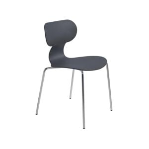 Yugo-S Antrasit - Krom Kaplama Mutfak Sandalyesi PPT1455