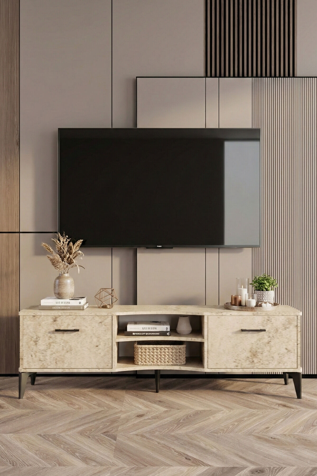 MD Vera TV Sehpası Suntalam Ekru 160x35