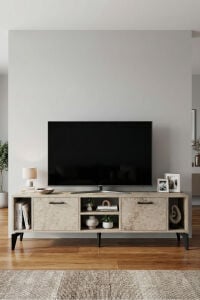 MD Linya TV Sehpası Suntalam Ekru 160x35 cm