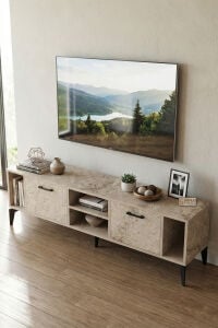 MD Linya TV Sehpası Suntalam Ekru 160x35 cm