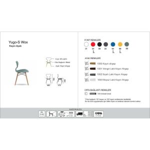 Yugo-S Wox (kayın) Kırmızı - Kayın Ahşap Mutfak Sandalyesi PPT1458