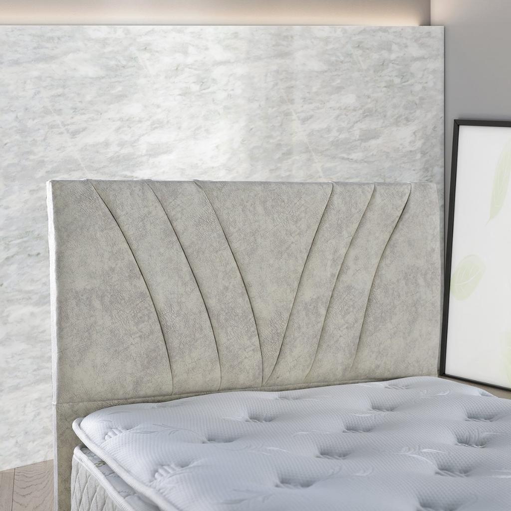 Lara Cream Mattress, Divan Base & Headboard Set 90x190 E1007