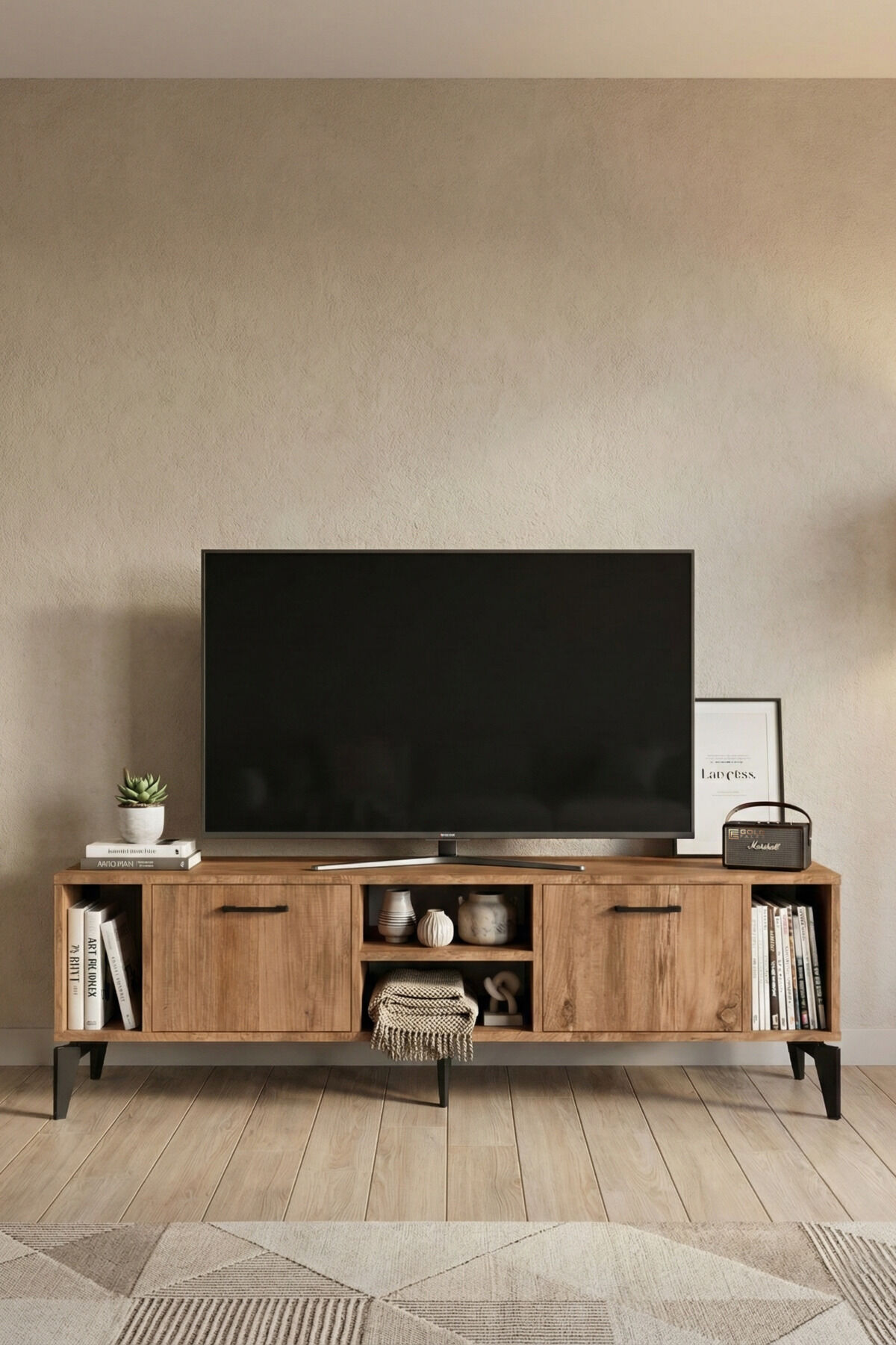 MD Linya TV Sehpası Çok Renkli 160x35 cm