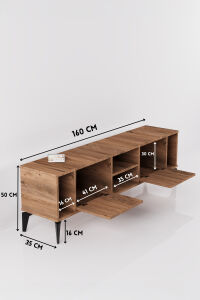 MD Linya TV Sehpası Çok Renkli 160x35 cm