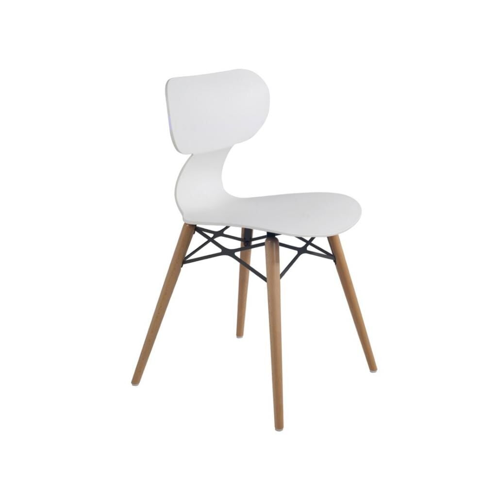 Yugo-S Wox (kayın) Beyaz - Kayın Ahşap Mutfak Sandalyesi PPT1461