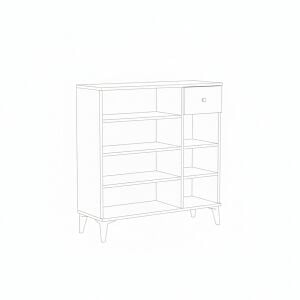 Bohem Atlantik Çam - Beyaz Ayakkabılık 3 Kapak TN0467