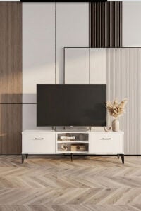 MD Vera TV Sehpası Suntalam Beyaz 160x35 cm