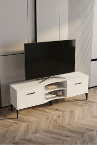 MD Vera TV Sehpası Suntalam Beyaz 160x35 cm