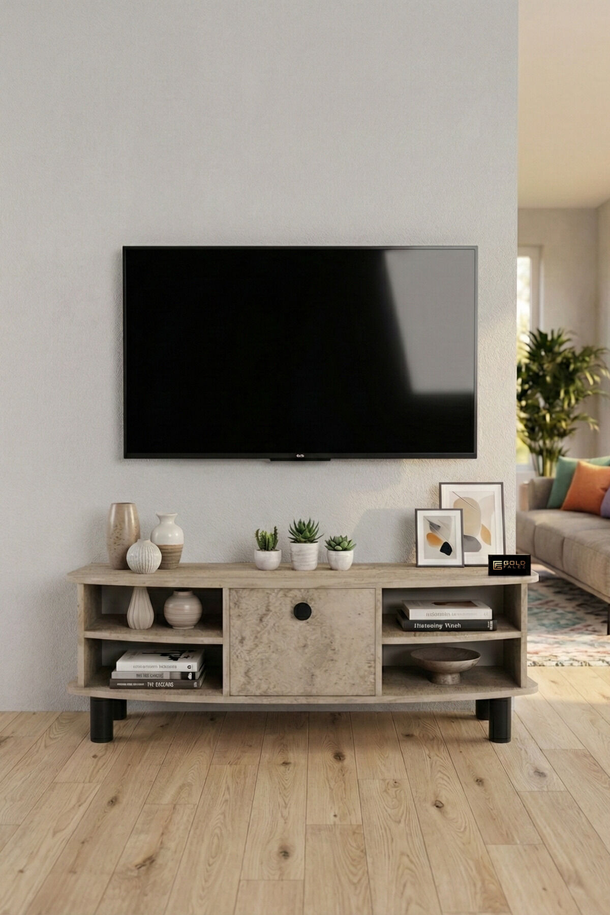 MD Vienna TV Sehpası Suntalam Ekru 136x44 cm