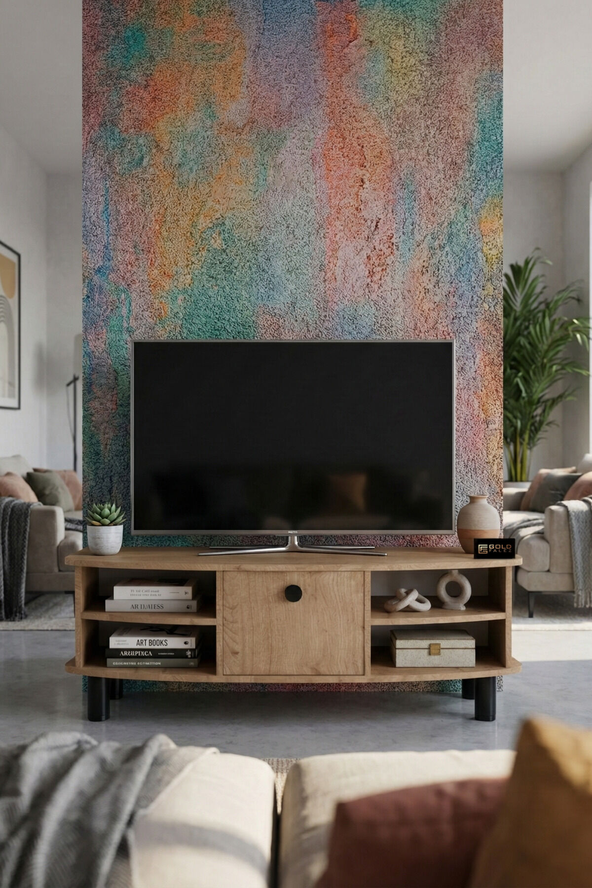MD Vienna TV Sehpası Suntalam Bej 136x44 cm