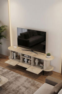 MD Mira TV Sehpası Suntalam Ekru 160x35 cm