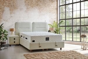 Parma 160x200 Çift Kişilik Yatak, Baza, Başlık Seti CP1011