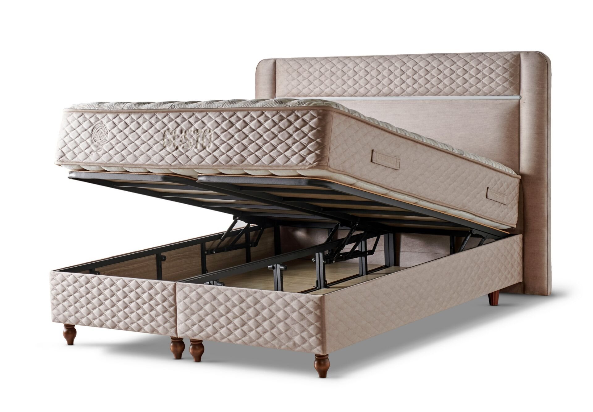 Gusto Krem 200 x 200 Çift Kişilik Baza CB3104