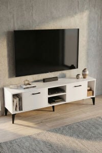 MD Linya TV Sehpası Suntalam Beyaz 160x35 cm