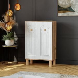 Bohem Atlantik Çam - Beyaz Ayakkabılık 2 Kapak TN0476