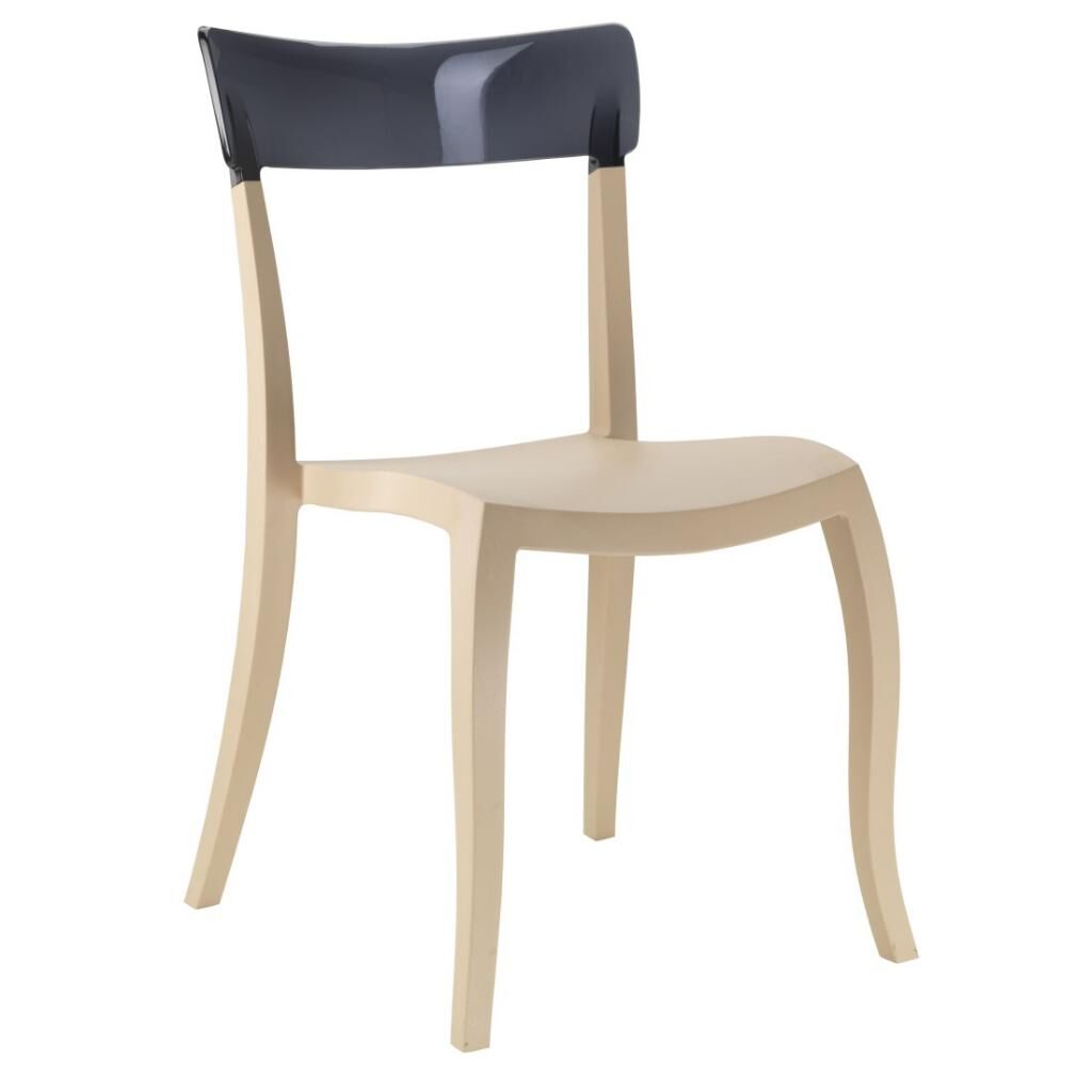 Hera-S Füme Transparan - Kum beji Mutfak Sandalyesi PPT1196