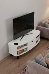 MD Vienna TV Sehpası Suntalam Beyaz 136x44 cm
