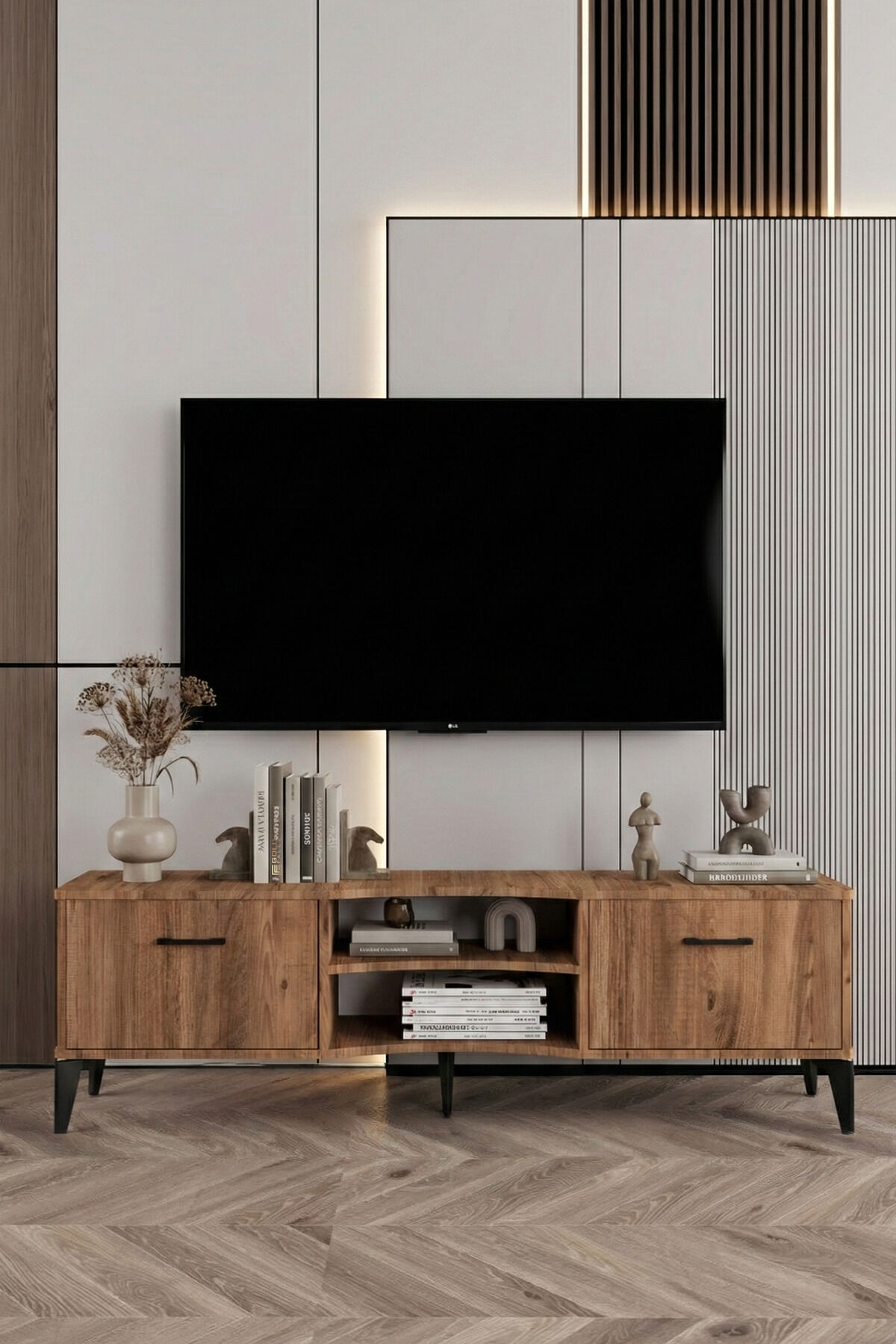 MD Vera TV Sehpası Suntalam Kahverengi 160x35 cm