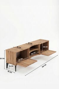 MD Vera TV Sehpası Suntalam Kahverengi 160x35 cm