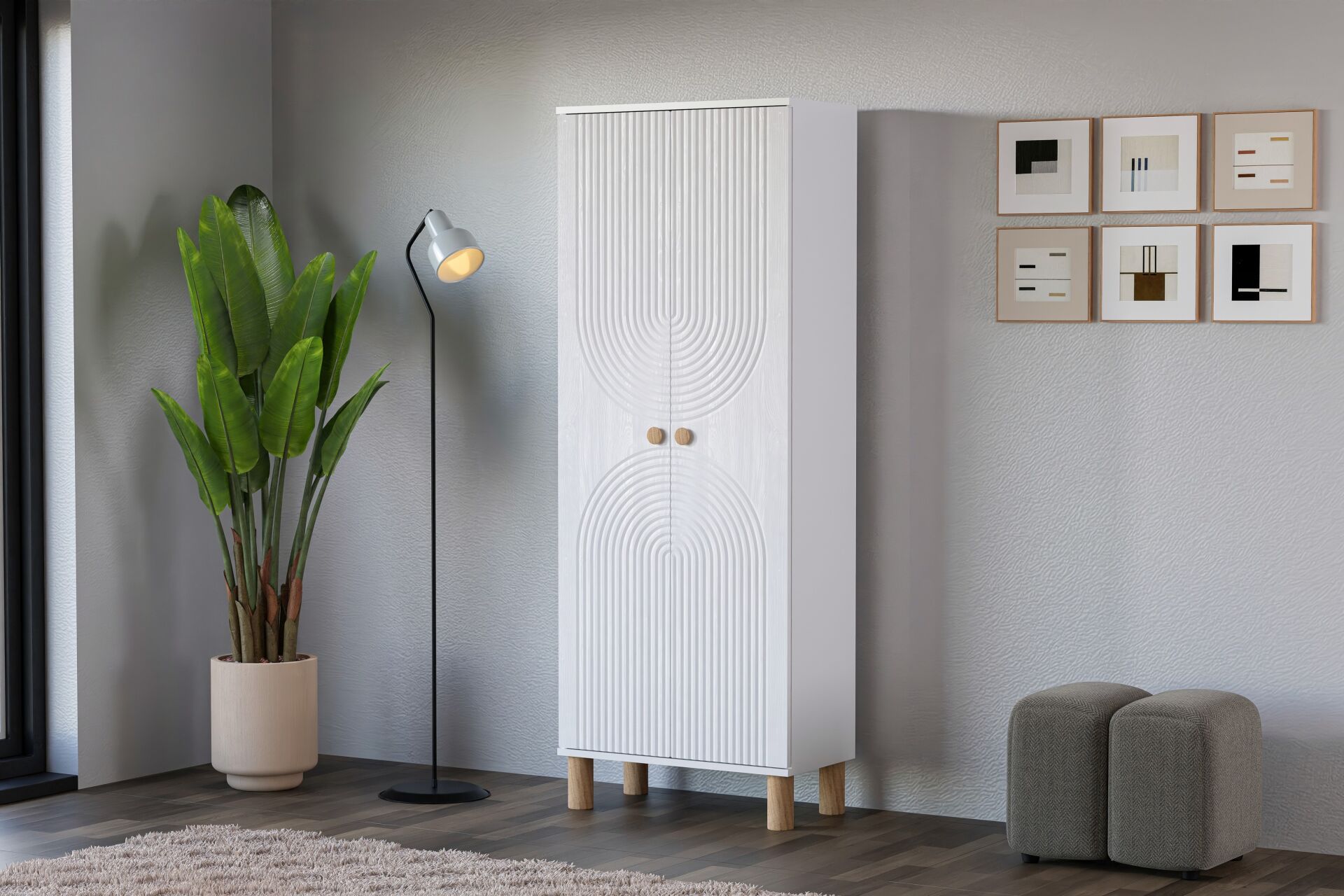 Mira Beyaz Çok Amaçlı Dolap TN0479