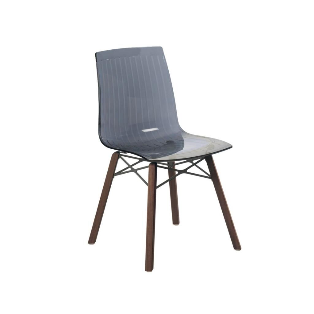 X-treme S Wox (iroko) Füme Transparan - Iroko Ahşap Mutfak Sandalyesi PPT1426