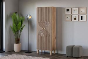 Mira Atlantik Çam - Ceviz Çok Amaçlı Dolap TN0480