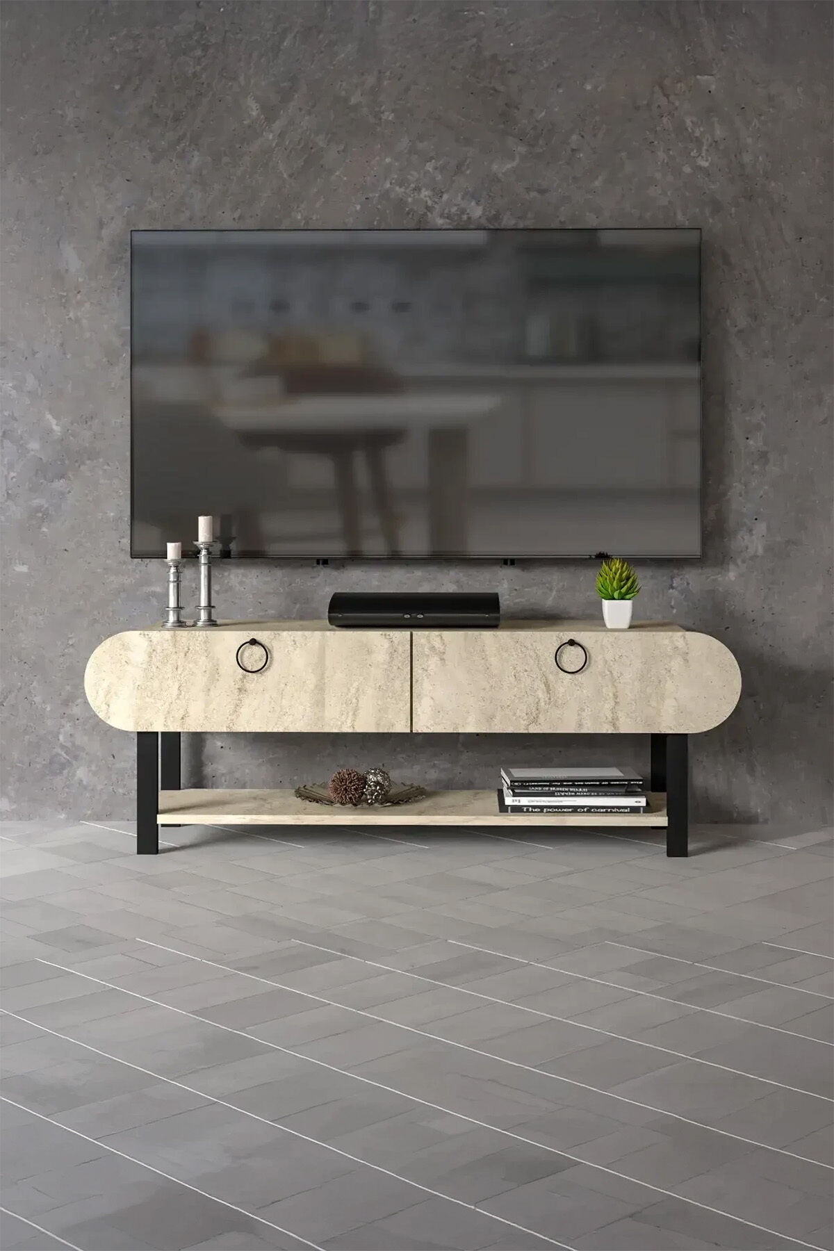 MD Setro TV Ünitesi Ekru 110 cm