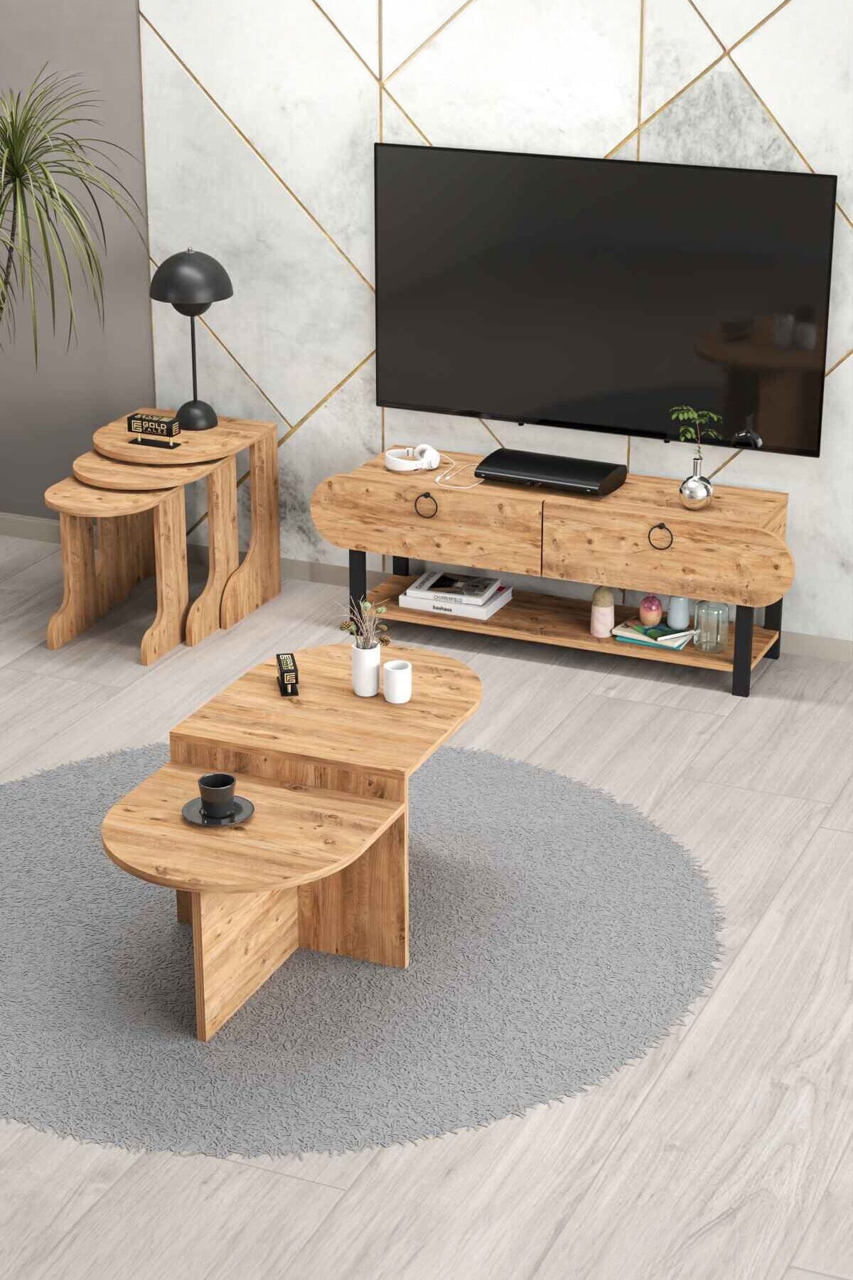 MD Setro 6-Piece Furniture Set Brown
