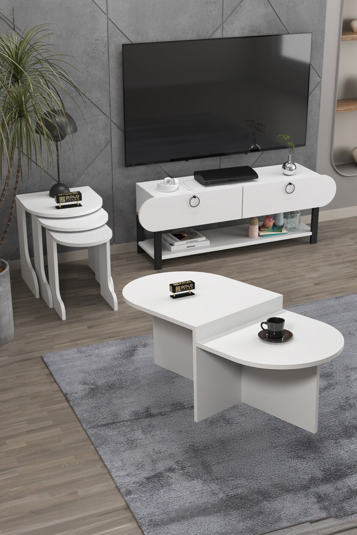 MD Setro 6-Piece Furniture Set White