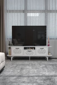 MD Mira Gümüş TV Ünitesi Beyaz 160