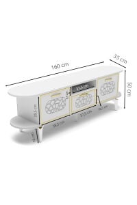 MD Mira Gold TV Ünitesi Beyaz 160 cm