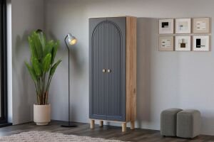 Bohem Atlantik Çam - Antrasit Çok Amaçlı Dolap TN0490