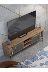 MD Linya Gold TV Sehpası Kahverengi