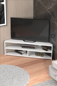 MD Köşe TV Ünitesi Beyaz 140 cm