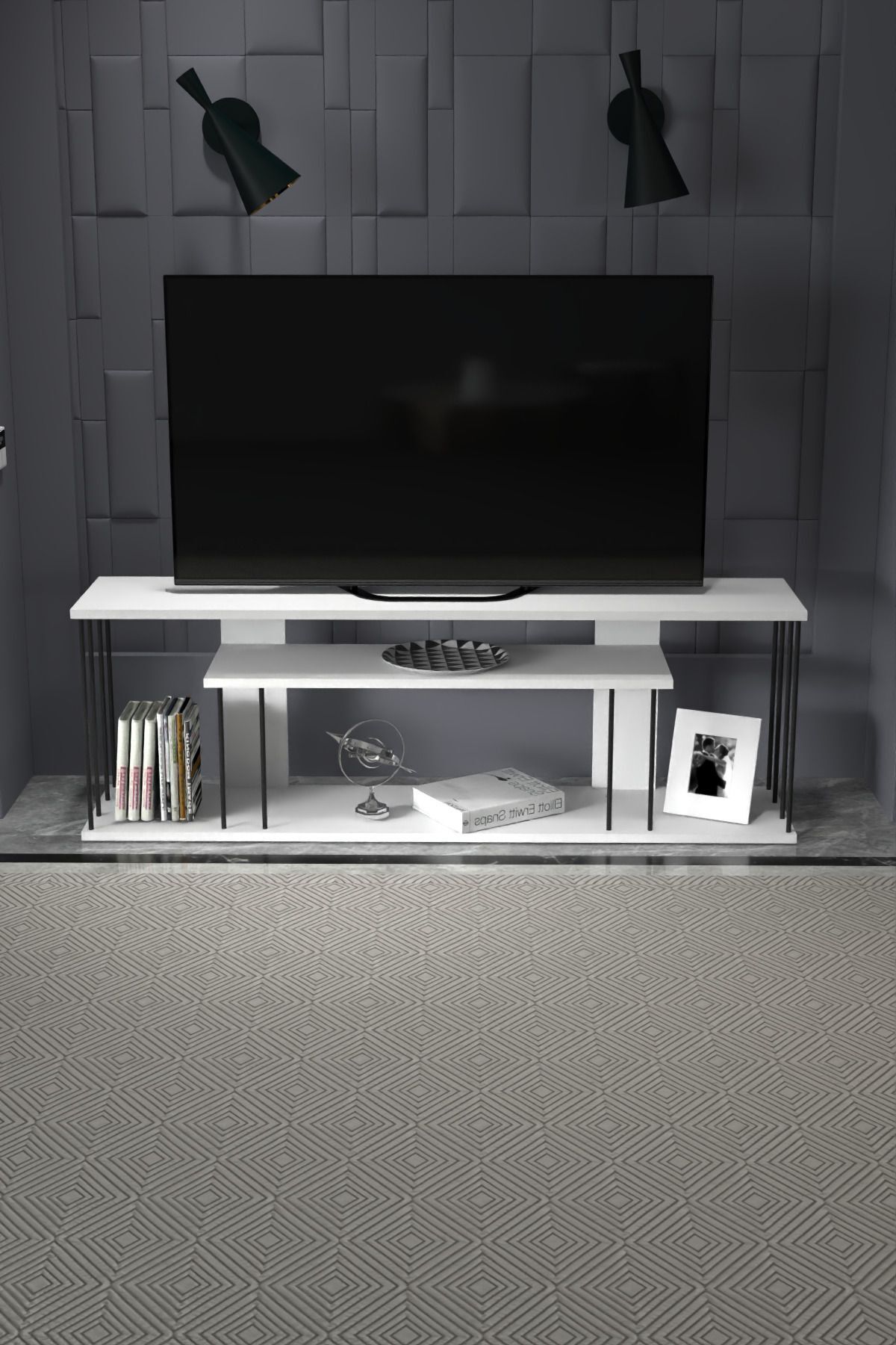 MD Gzd Plus TV Ünitesi Beyaz 140 cm