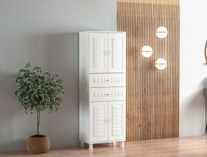 Çift Çekmeceli Beyaz Banyo Dolabı TN0508