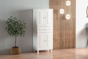 Tek Çekmeceli Beyaz Banyo Dolabı TN0509