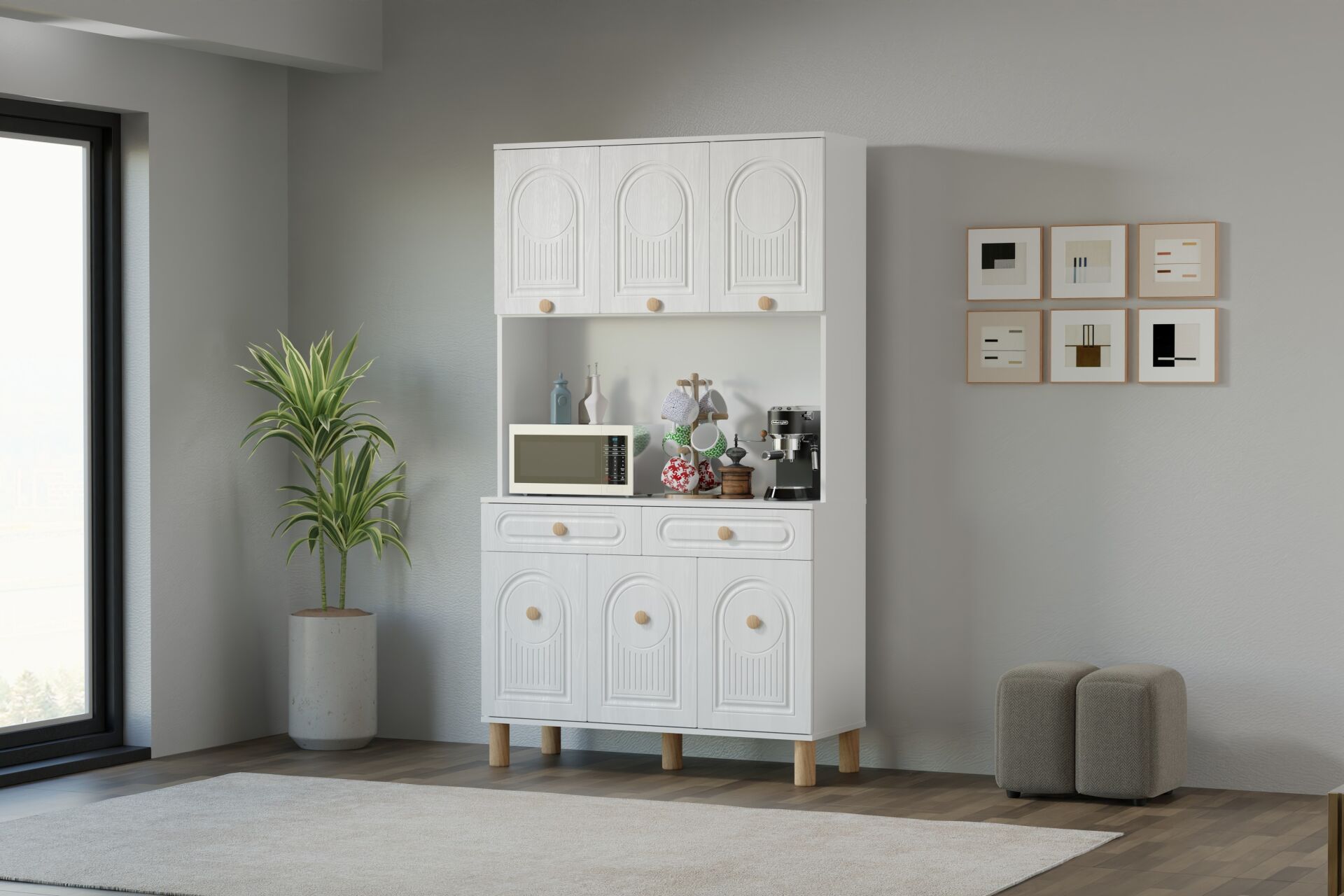 Bohem Büyük Kahve Köşesi Beyaz TN0512