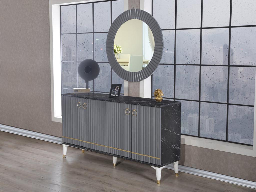 MD Black Marble - Anthracite Mirror U320-A