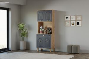 Bohem Kahve Köşesi Atlantik Çam - Antrasit TN0517