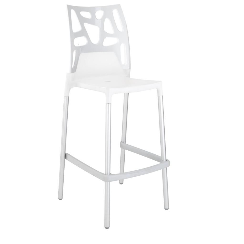 Ego-Rock Bar Solid Beyaz - Beyaz Bar Sandalyesi PPT1509