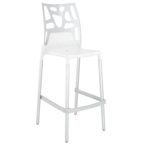Ego-Rock Bar Solid Beyaz - Beyaz Bar Sandalyesi PPT1509