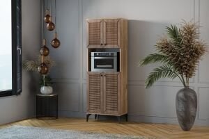 Naz Atlantik Çam - Ceviz Fırın Dolabı TN0525