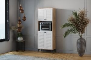 Naz Atlantik Çam - Beyaz Fırın Dolabı TN0526