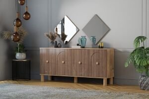 Vintage Konsol Atlantik Çam - Ceviz