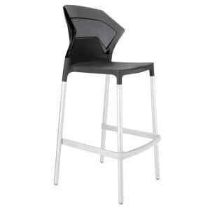 Ego-S Bar Füme Transparan - Antrasit Bar Sandalyesi PPT1519