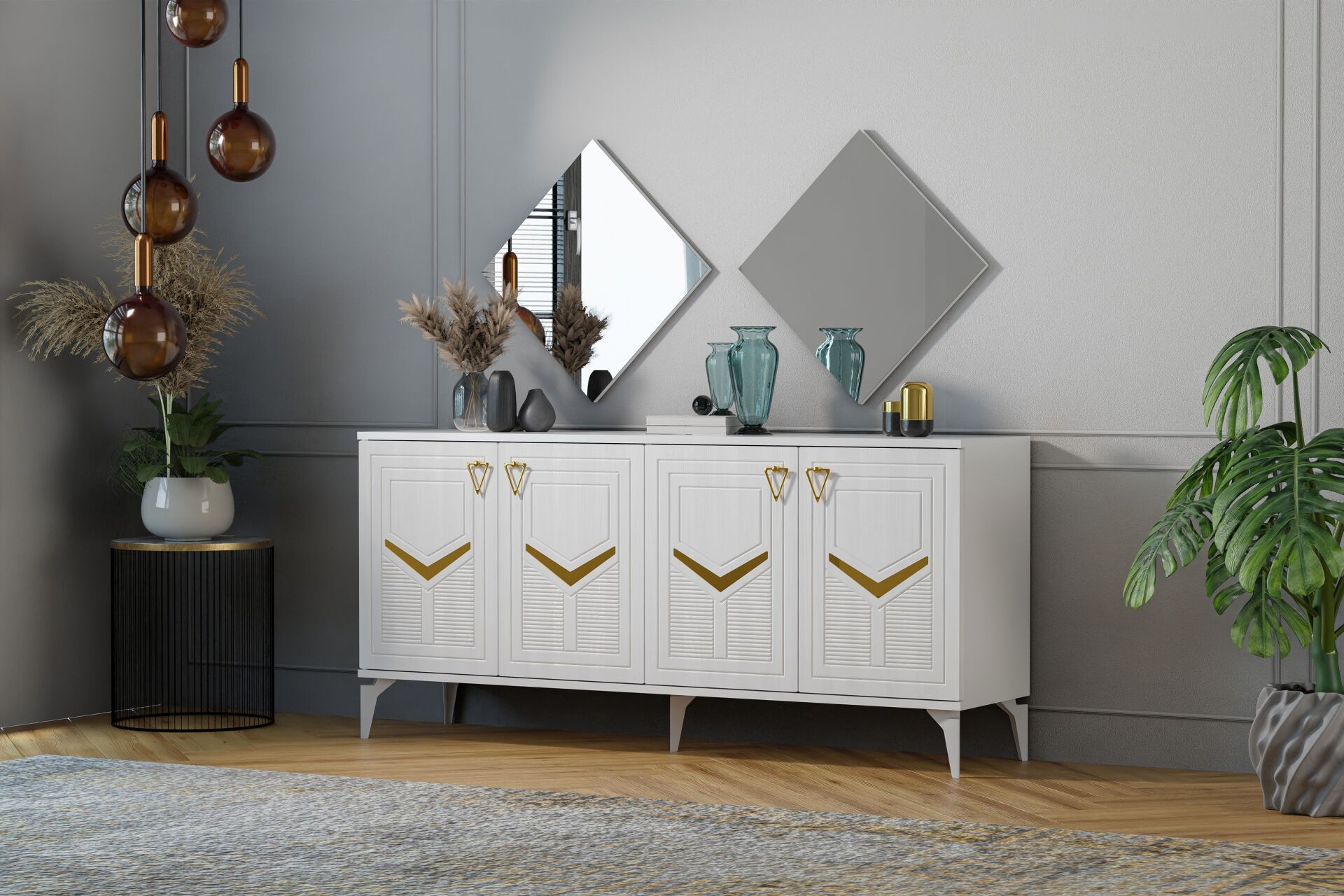 Elmas Konsol Beyaz TN0532