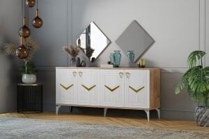 Elmas Konsol Atlantik Çam - Beyaz TN0534