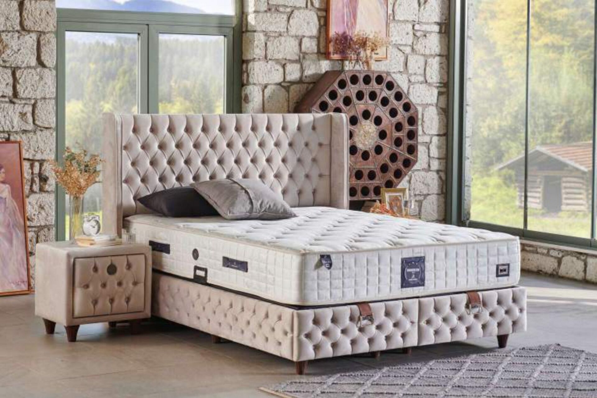 Kardelen Plus 120x200 Tek Kişilik Yatak, Baza, Başlık Seti CP1018
