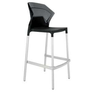 Ego-S Bar Füme Transparan - Siyah Bar Sandalyesi PPT1523